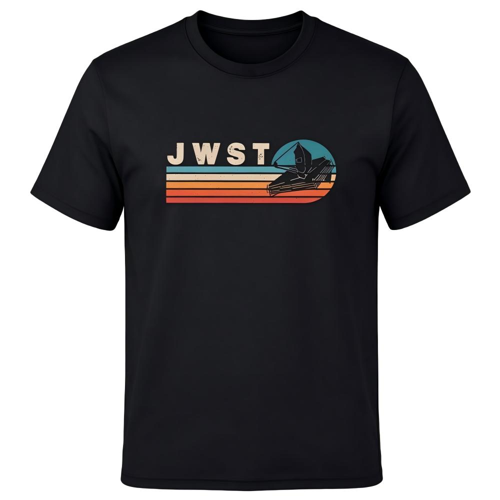 Retro Stripes Space Telescope Graphic man's T-Shirt