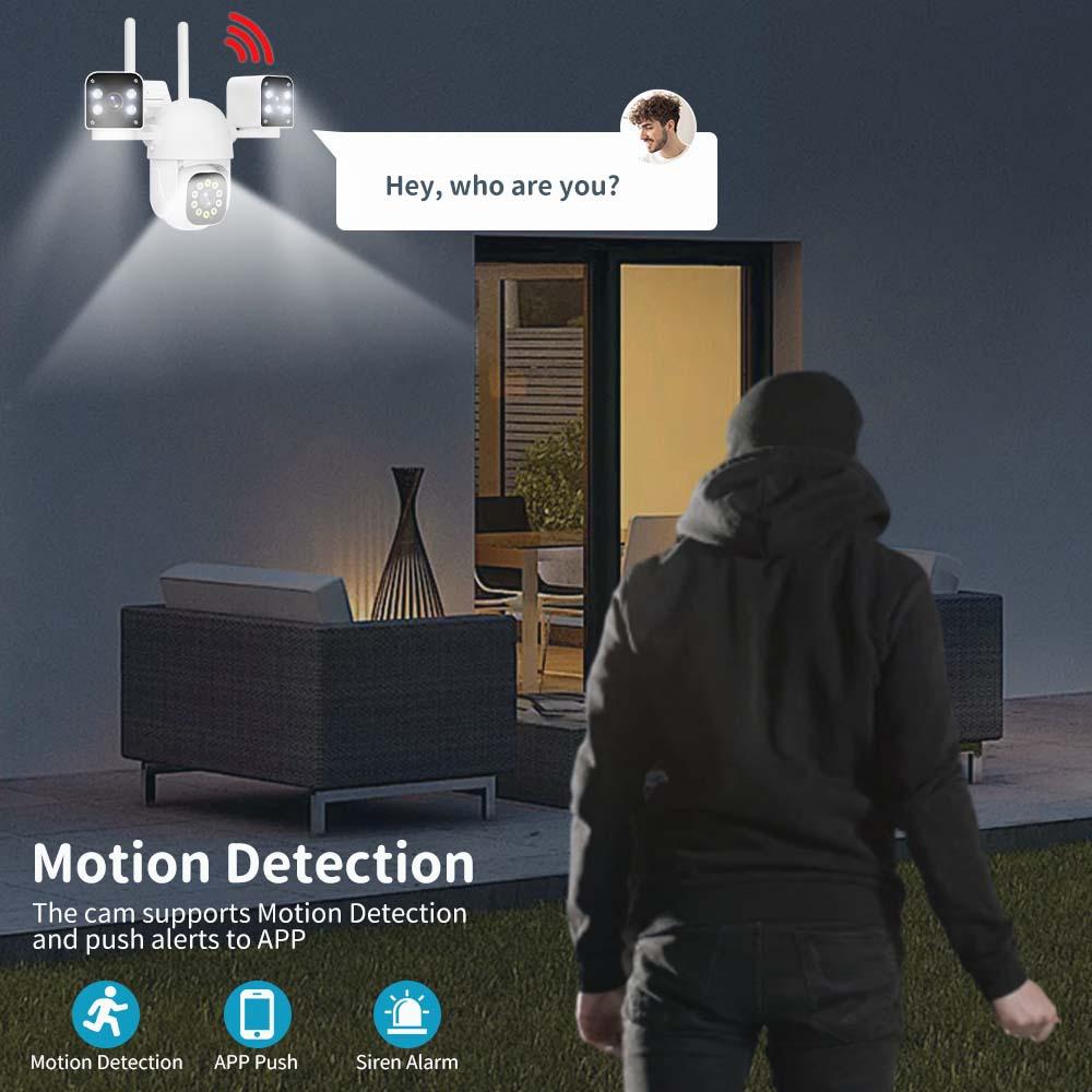 6K 12MP WiFi Venkovní 10x Zoom Tříobjektivová PTZ Video Dohled Ochrana Zabezpečení 4K IP Kamera Chytrá Bezdrátová CCTV Kamera