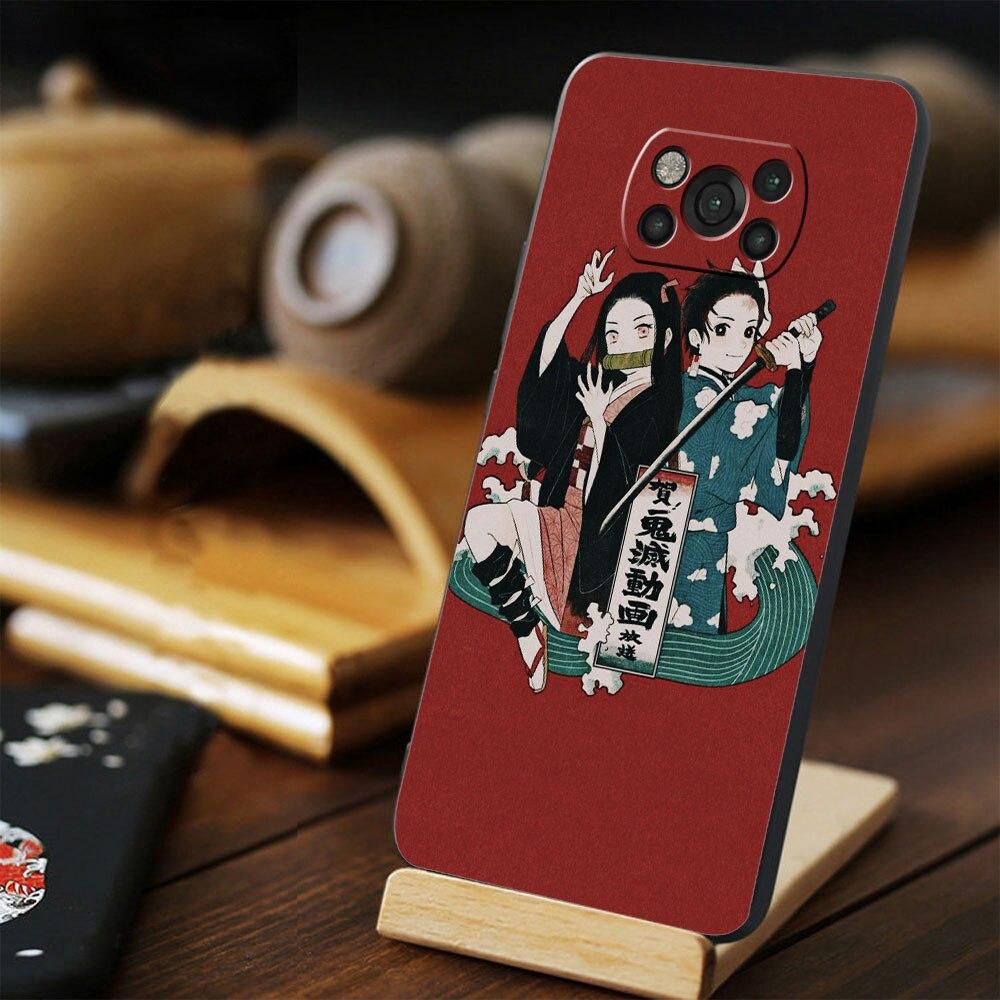 Für Xiaomi POCO MI 11 lite F3 10T M4 Pro 5G X3 NFC 11T F4 GT X4 M3 9T Handyhülle Mode Demon Slayer Kimetsu No Yaiba