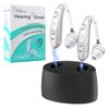 Hearing Aids for Seniors, Hearing Aids Rechargeable with Noise Cancelling and Volume Control, Hearing Amplifier for Adults Hearing Loss, Portable