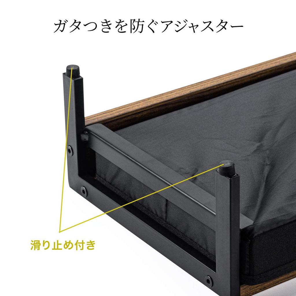 Sanwa Direct Monitor Stand with Drawer, A4 Storage, 54cm Wide x 25cm Deep x 12.5cm High, Wooden, 100-MR166
