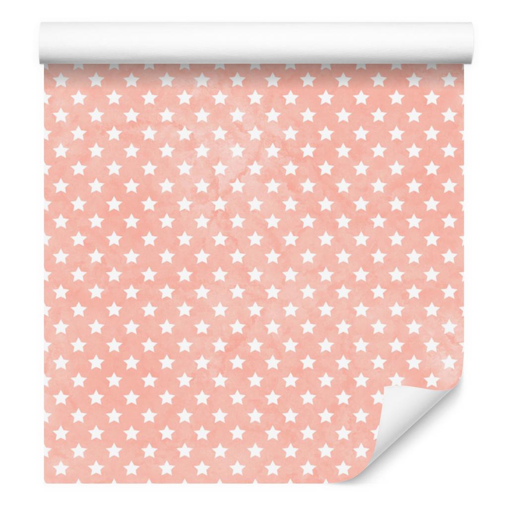 Wallpaper Stars Coral and Peach for Living Room and Bedroom 50x1000
