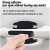 8PCS Carbon Fiber Pattern Car Door Bowl Protective Stickers Door Handle Anti-Scratch Stickers Drop Glue Anti-Collision Strips Pa