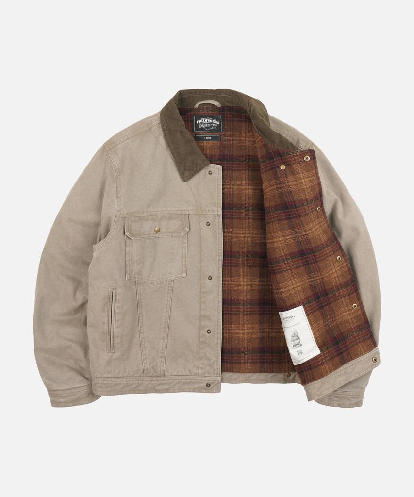 FRIZMWORKS Heavy Canvas Storm Trucker Jacket _ Mud