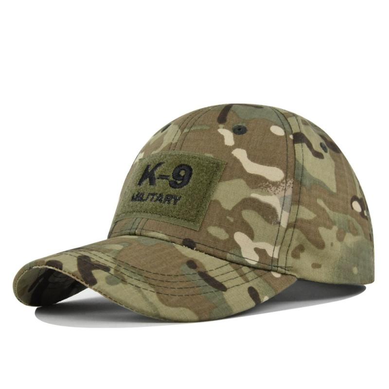 Cappellino da Uomo Cucitura Baseball Ricamato Camouflage Tattico Cappellino Operatore Acu Cp Servizio Cani K9 Polizia Cinofila Speciale Cappelli K-9 Con Toppa