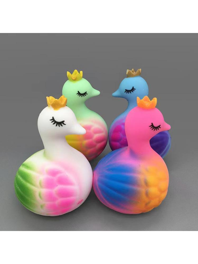 Creatieve Kroon Zwaan Flamingo Langzame Terugslag Squishy Schattig Populair Handknijpspeelgoed Voor Stressverlichting