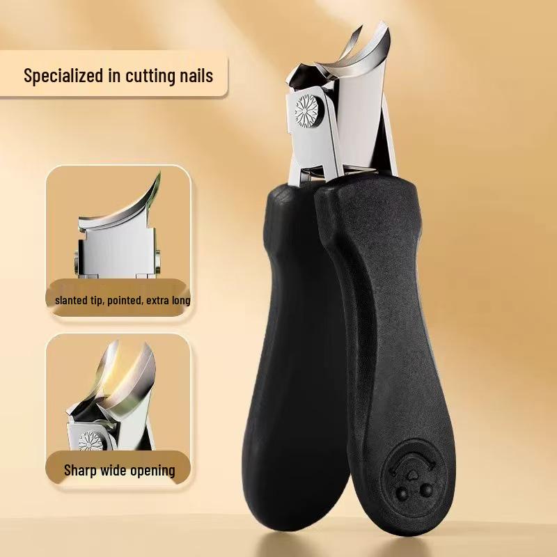 Slanted Edge Ingrown Toenail Clipper Set with Anti-Splash Pointed Clippers, for Home Manicure Use