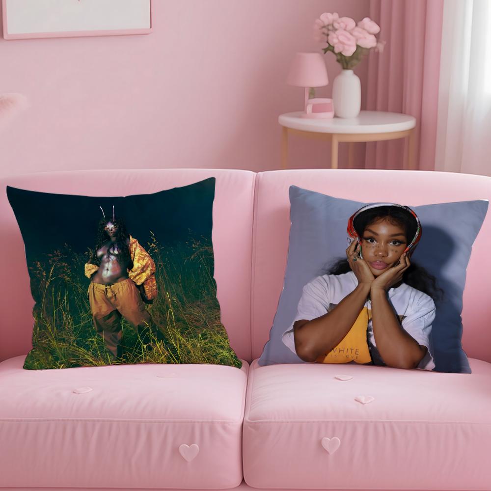 Popular Singer SZA Cushion Cover Soft & Easy-Wash Pillow Case – Versatile for Couch, Bed, Travel and Office