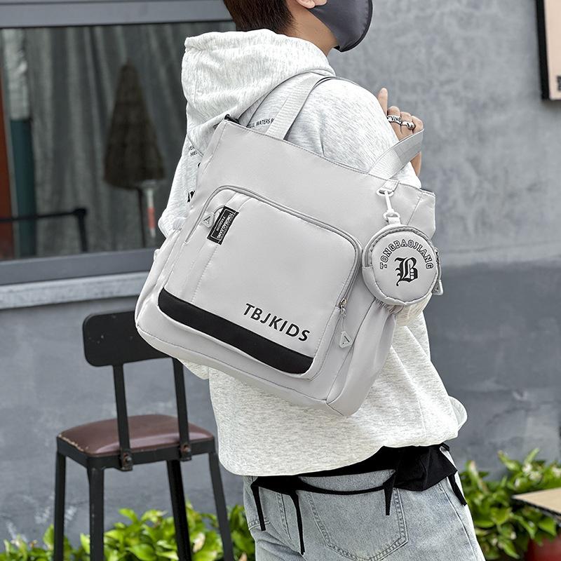 Stylish Simple Make-Up Shoulder Bag Multifunctional Junior High School Student Crossbody Schoolbag Large Capacity Men'S And Women'S Casual Backpack