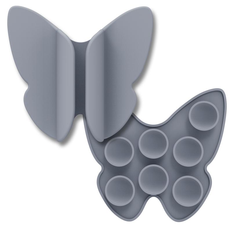 Suction Cup Silicone Phone Lipstick Holder Anti Loss Butterfly Shape Lip Gloss Phone Case Multifunctional Lipstick Phone Holder