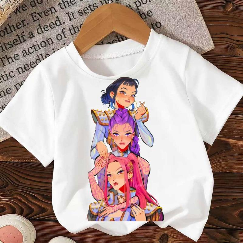 

Kpop Demon Hunters Clothing Party Supplies Casual T-shirt Boys Birthday Number 3-9 Print Short Sleeve Girl Clothes Base 2026year 150