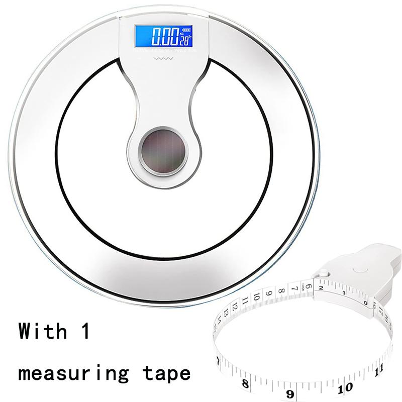Smart Weight Scale Bluetooth LCD Display Light Energy Automatic Charging Rechargeable Home Weight Measure Fat Calories Scale