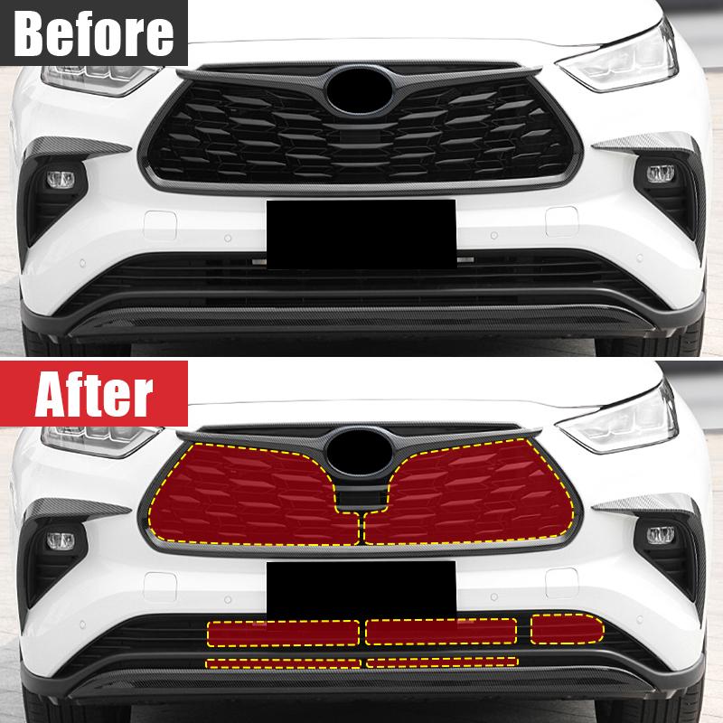 For Toyota Highlander XU70 Kluger 2024 Car Front Grille ect Screening Mesh Net Cover Anti-Mosquito Dust