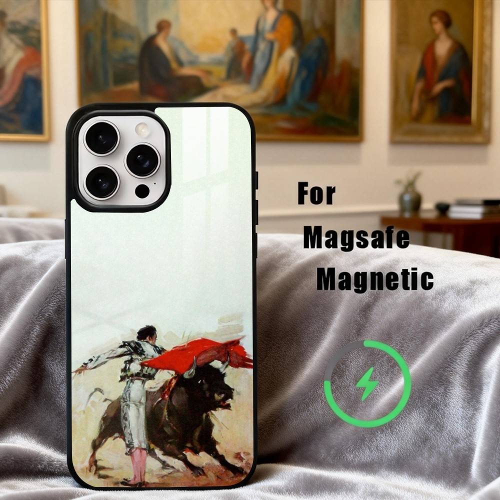 B-Bullfight Bull Fighter Matador  Phone Case For iPhone17,16,15,14,13,12,11 Plus,Pro Max Magnetic For Magsafe Wireless Charging