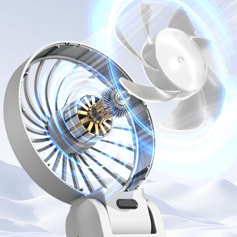 Ultra Silent Mini Portable Fan Digital Display Foldable Fan Handheld USB Fan  Hotel Use