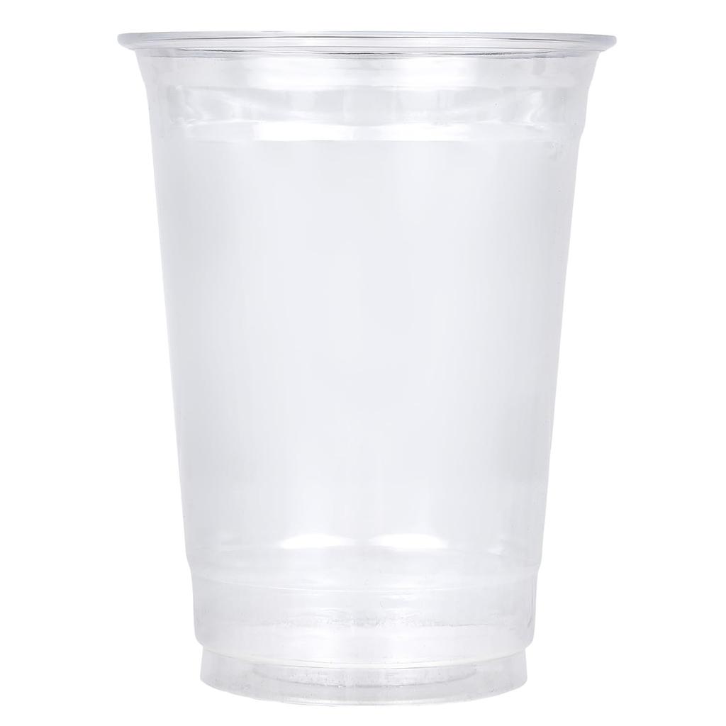 [Set of 50] HONOR PET Cups, 300ml, Takeout Clear Cups with Dome Lids