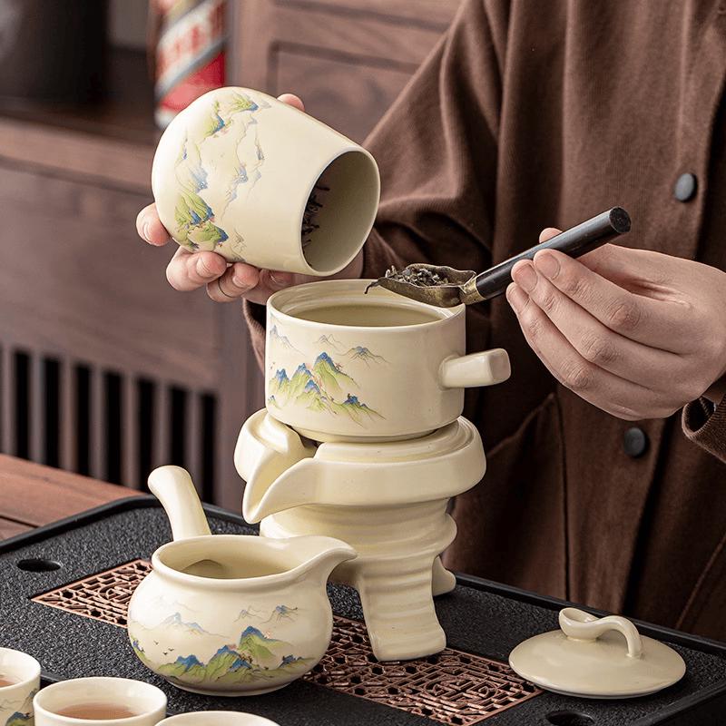 Chaxun Ru Kiln Landscape Automatic Kung Fu Tea Set