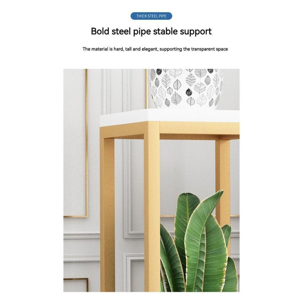 Indoor Stainless Steel Flower Shelf Nordic Simple Decoration Iron Art Plant Rack Balcony Floor-standing Flower Pot Stand