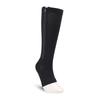 Zipper Compression Socks for Women and Men Over the Calf Knee High 15-20mmHg Open Toe Compression Stockings for Walking