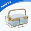 Cesta de Costura a Mano con Asa de Transporte 19x13x10cm para Accesorios Portátiles Esenciales Hilo