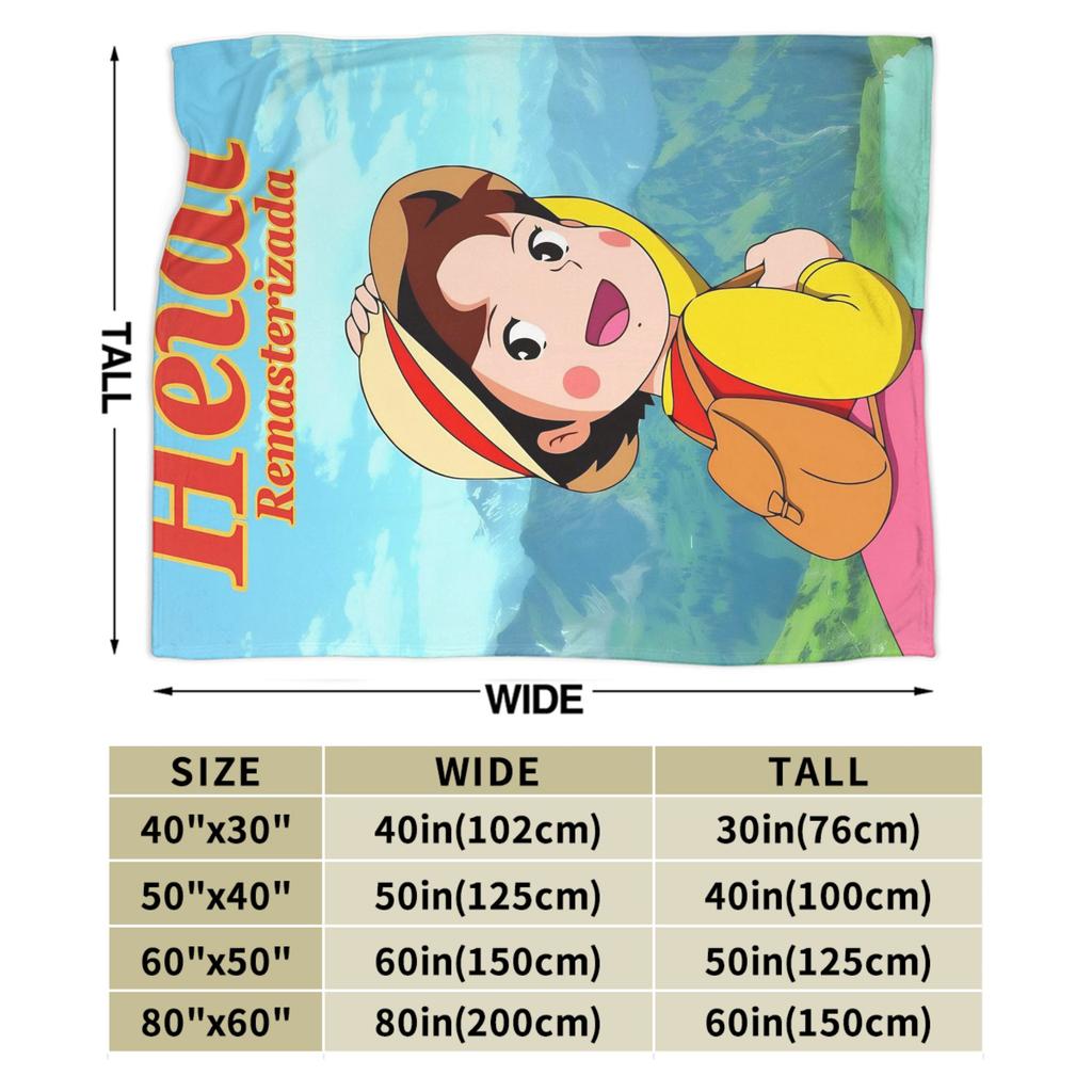Heidi, Girl of the Alps Blanket Quality Warm Soft Throw Blanket Autumn Airplane Travel Bedroom Print Bedspread