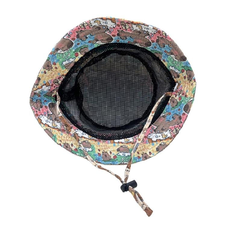 Eye Catching Capybara Bucket Hat Outdoor Sports Hat Stylish Streetwear Hat for Both Men and Women