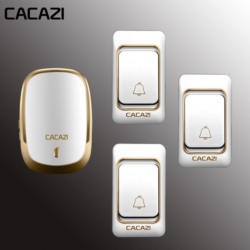 Smart Long-Range Wireless Doorbell for Home Use - Three-in-One Remote Control and Elderly Caller Function золотой
