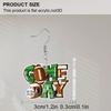 2D Flat 1 Pair Game Day Acrylic Earrings, Lightweight and Unique, Perfect for Everyday Wear, Vacations, Gifts, and Super Bowl Viewing.