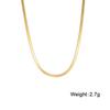 Snake Chain Necklace Men Women Stainless Steel 2/3/4/5mm Wide Flat Herringbone Neck Chains Trend Hip Hop Jewelry Gift