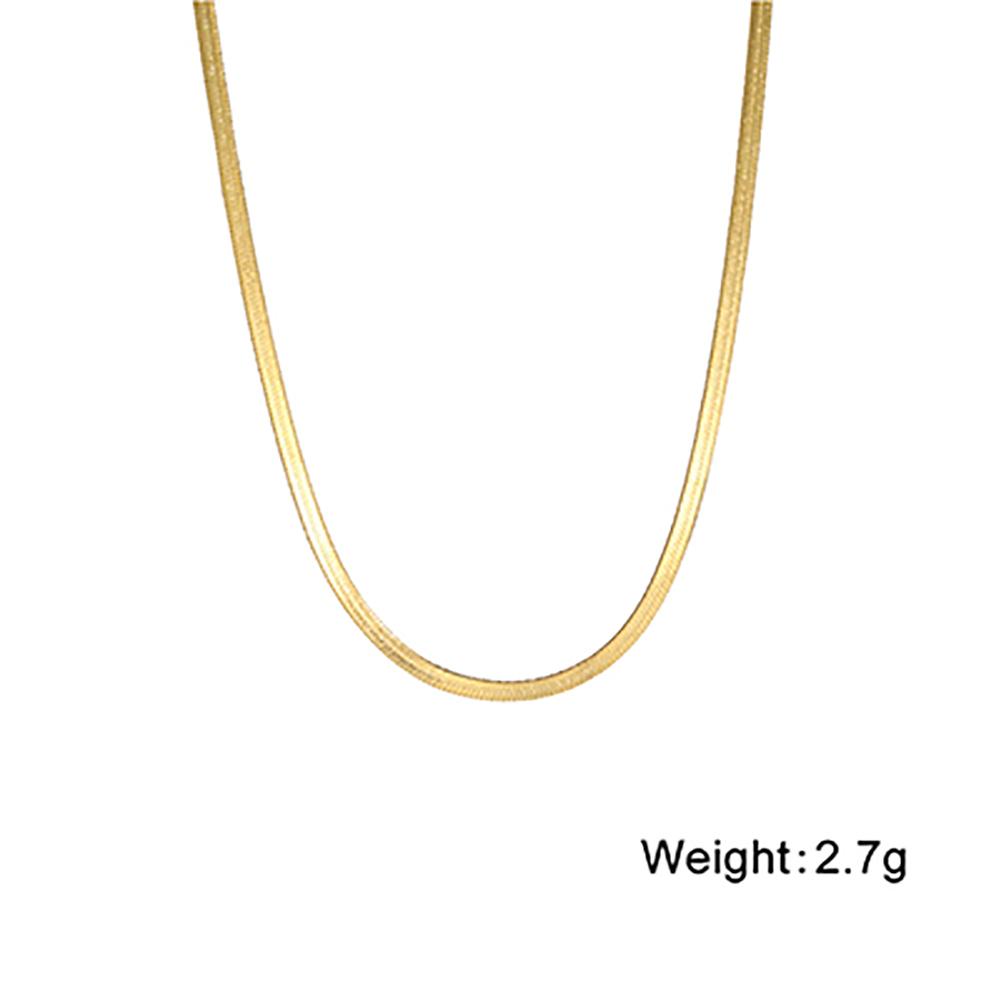 Snake Chain Necklace Men Women Stainless Steel 2/3/4/5mm Wide Flat Herringbone Neck Chains Trend Hip Hop Jewelry Gift