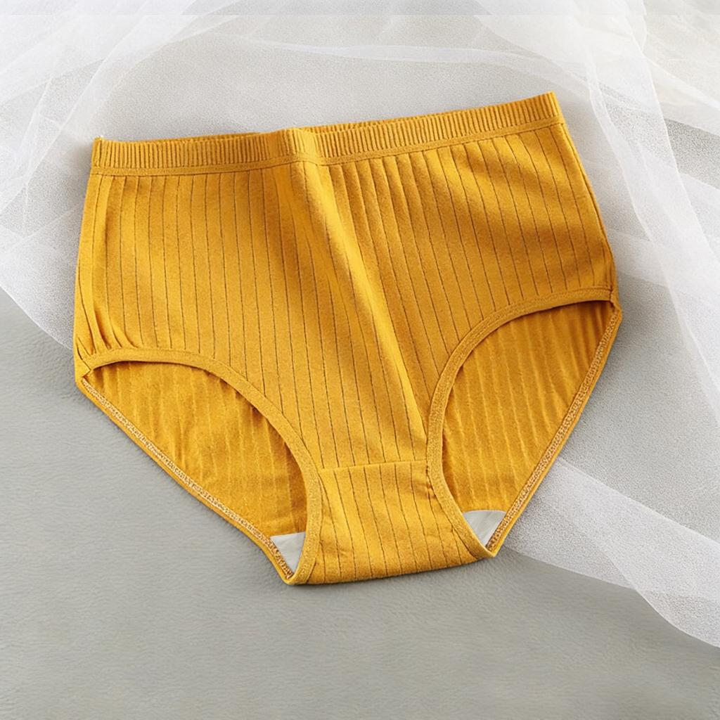 Large Size Women Spring and Autumn High Waist Belly Lift Hip Antibacterial Crotch Waist Breathable Hip Briefs
