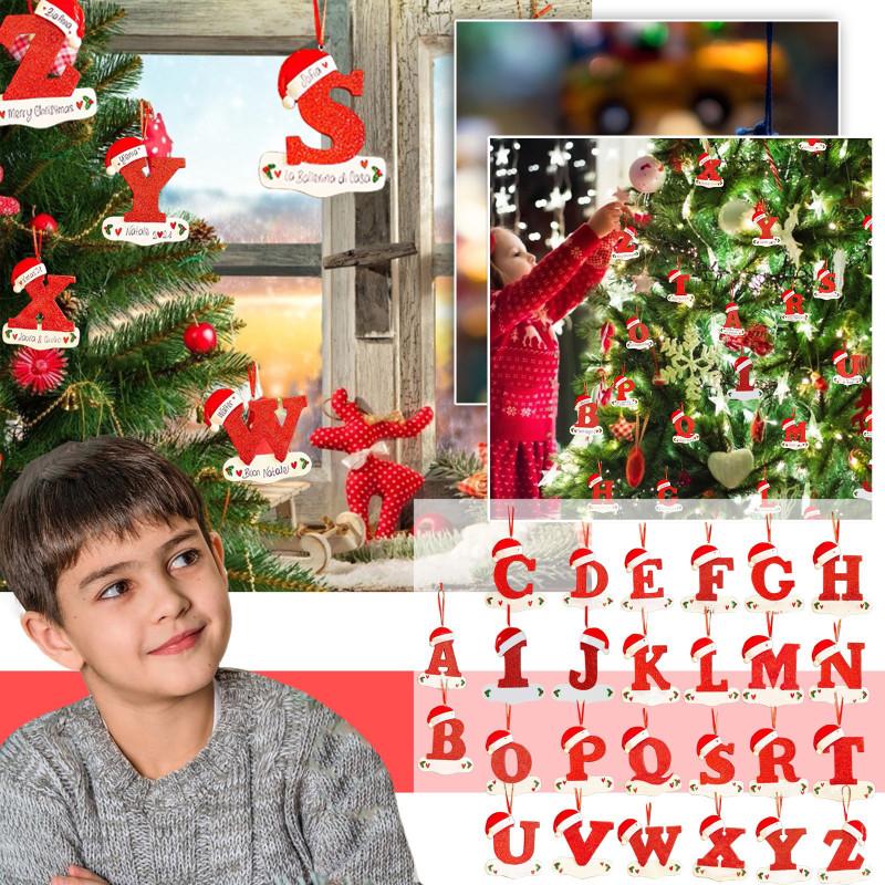 Christmas 26 Letter Hat Christmas Tree Decoration For Home 2023 Xmas Tree Ornament Gift Navidad Natal 2024
