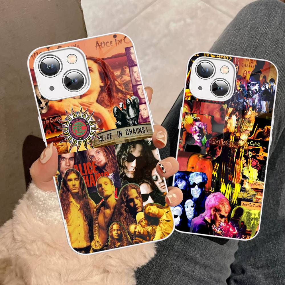 Music A-Alice In C-Chains Tempered Glass For Iphone 14 13 12 11 Pro Mini XS MAX 14Plus X XS XR Fundas