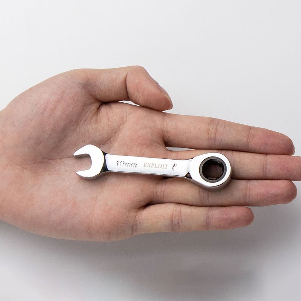 1Pcs 6-19mm Ratchet Socket Spanner 72 Teeth Nut Repair Tool New Stubby Single Wrench