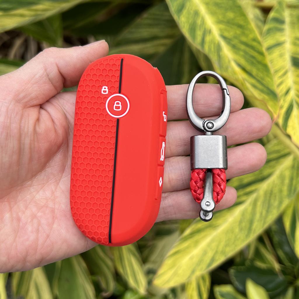 Silicone Car Key Case Holder Shell Soft Remote Cover Protector for Bmw Mini Countryman Cooper One 2023 2024 Accessories Keychian