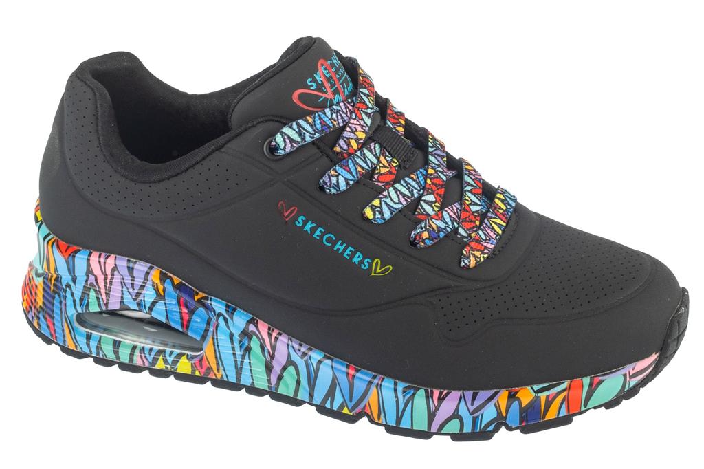 Skechers Uno - Ravaged Love, Womens black Sneakers