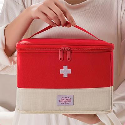 Portable Medical First Aid Kit Bag Large Capacity, Waterproof Travel Medicine Organizer for Home Emergency and Outdoor Camping