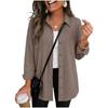 Fall New Arrival Waffle Texture Button Cardigan, European American Style Simple Versatile Casual Long Sleeve Shirt