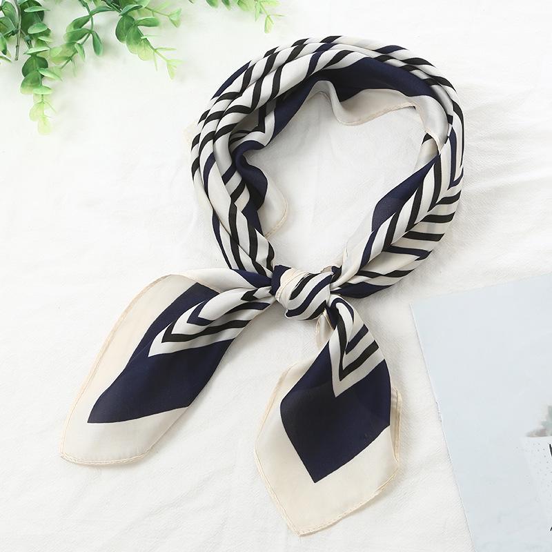 High-End Retro Korean-Style Silk Square Scarf: Versatile Fashion Accessory for Women