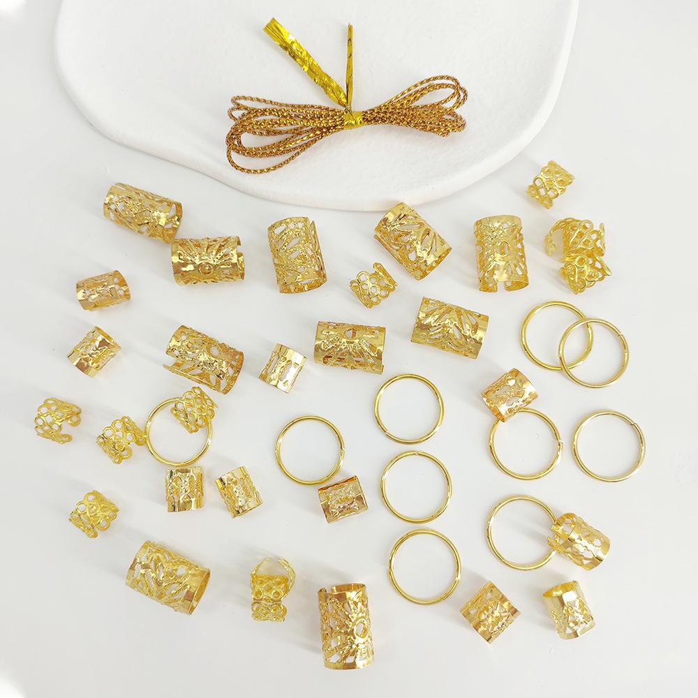 Piece TEUMSHEIN Explosive DIY Wig Dreadlocks Jewelry Accessories Hollow Iron Ring Hair Extension Ring