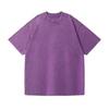Vintage Washed Solid Color Retro Casual T-Shirt Unisex Oversized Crew Neck Tee 3