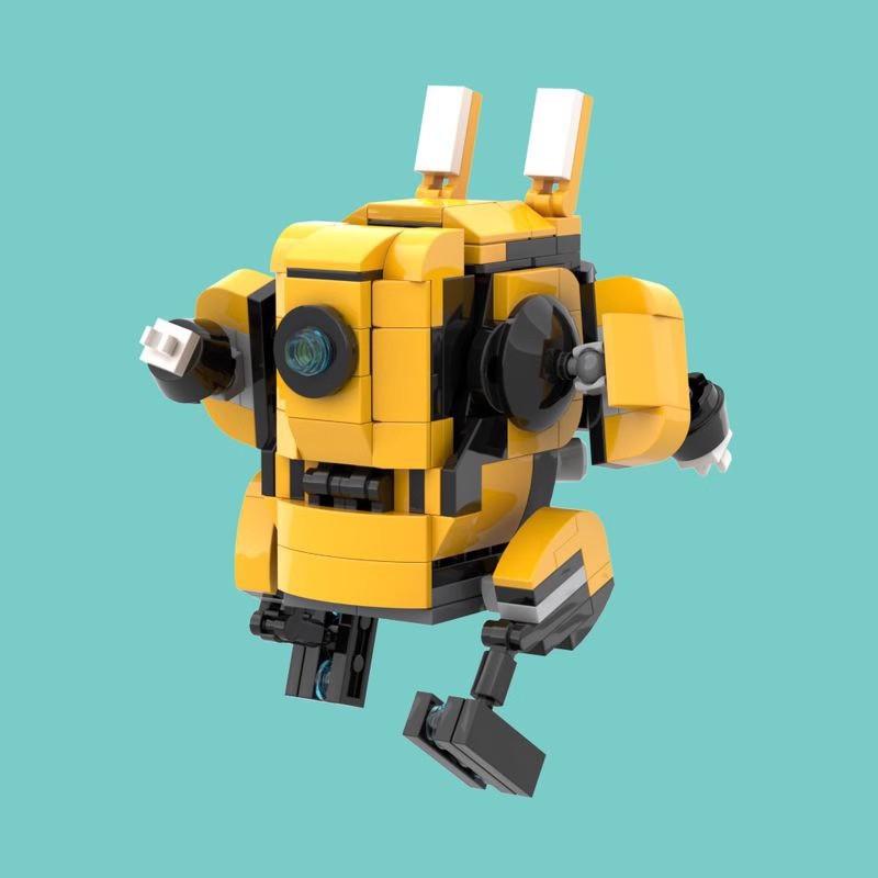 M Building Block Compatible With Lego 165173 Orange Mecha, Assembly Robot, Figure Model Building Block