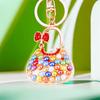Cute Keychains for Women Rhinestone Pearls Bags Shape Key Chains Jewelry for Car Women's Bags Decoration Bag Charm
