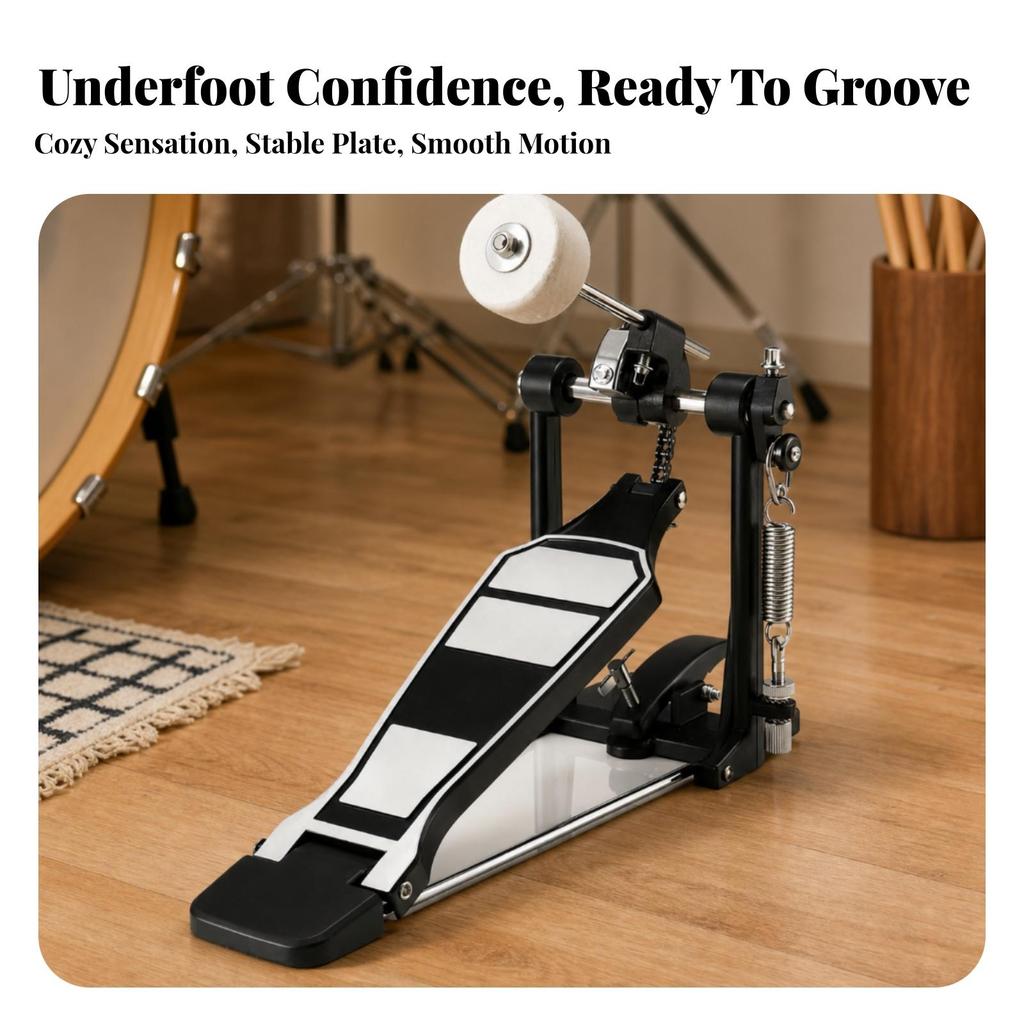Bass Drum Pedal Chain Drive Beater Full-Tone for Practice