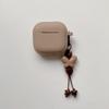 Simple solid color square earphone cover for Apple AirPods 1 /1 generation love butterfly pendant case PRO1/1