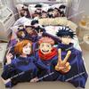 Juego de Ropa de Cama de Anime Japonés Jujutsu KaisenJapón Famoso Anime Juegos de Fundas NórdicasDecoración de Dormitorio para Adolescentes Niños Regalo de Vacaciones