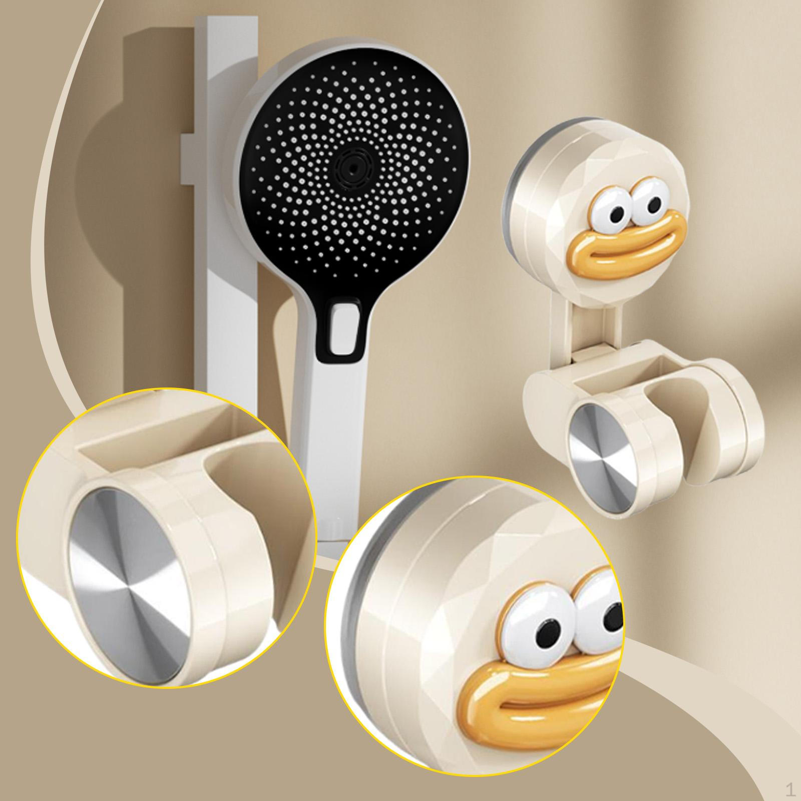 

Shower Head Holder Bracket No Drill Self Sticky,Angle Adjustable,Replacement,Waterproof Handheld transparent