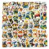50pcs Set Cute Fantastic Animal Graffiti Stickers Aesthetic Artwork for Fridge Laptop Phone Diary Stationery Kids Creative Toy