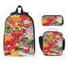 3Pcs Debi Tirar Mas Fotos DTMF Bads Bunnys Music Tour Accessories Backpack Set for Kids Pencil Boxes Bookbag Sets with Lunch Box