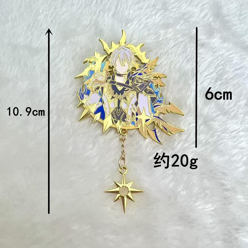 Game Honkai: Star Rail Series Fashion Metal Badge Cartoon Character Exquisite Printing Backpack Brooch Birthday Gift